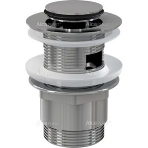 Alcaplast A39 Mosdó lefolyó click-clack 5/4" fém kis dugóval+túlfolyós
