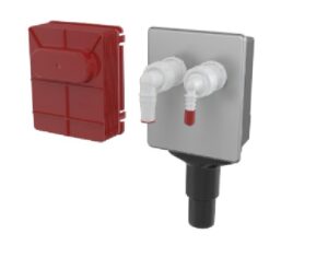 Alcaplast APS6 Mosógép szifon falon belüli két csatlakozós,króm előlap