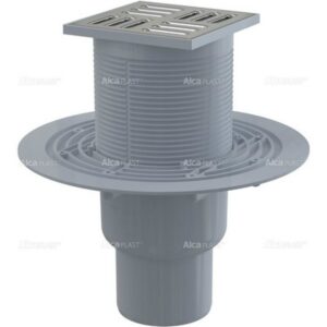 Alcaplast APV2321 Padlólefolyó rozsdamentes rács függőleges 105x105/75