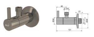 Alcaplast ARV001 Sarokszelep szűrővel 1/2"-3/8"