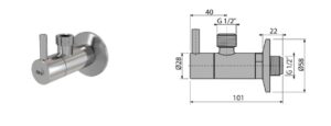 Alcaplast ARV003 Sarokszelep 1/2"-1/2" kerek