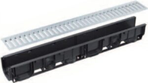 Alcaplast Kültéri folyóka 100 mm-T alakú ráccsal,perem nélkül