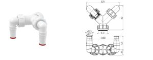 Alcaplast P148Z Kettős Könyök készlet G1"-/17-23 mm