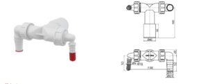 Alcaplast P156Z Kettős Könyök készlet D40/32 visszacsapó szeleppel 8-23 mm