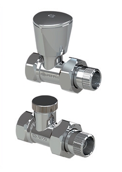 Arco TEIDE plus 1/2" egyenes fényes radiátorszelep szett (KCM23)
