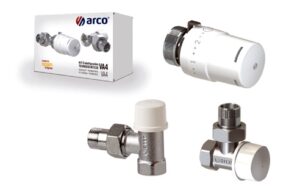 Arco 1/2" sarok termosztatikus radiátor szett