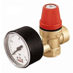 Caleffi 313 Biztonsági szelep + manometer