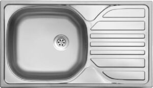 Evido Basic Mini egymedencés+csepptálcás mosogató 760x435+S700Kszifon