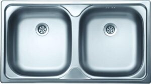Evido Flex Duo Kétmedencés mosogatótál 78x43,5x14 cm +szifon