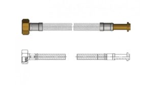 Kludi Bekötőcső D13x3/8"x440 mm peremes