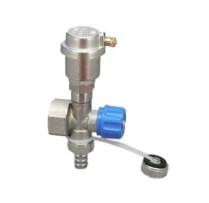 NA Front szerelt osztóvég nikkelezett automata légtelenitővel 1"kék (13821234)