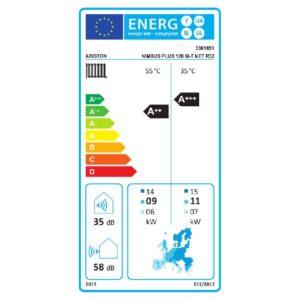 Ariston Nimbus Plus 120 M-T monoblokkos hőszivattyú (3301851)Energia cimke