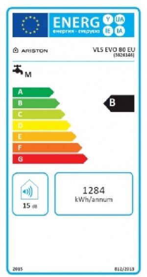 Ariston Velis Evo 80 Eu villanybojler 3626146-R Energia cimke