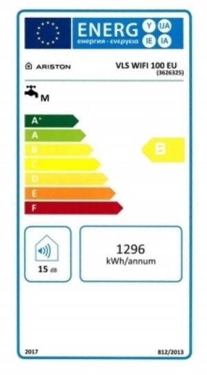 Ariston Velis Wifi 100 EU villanybojler 3626325 Energia cimke