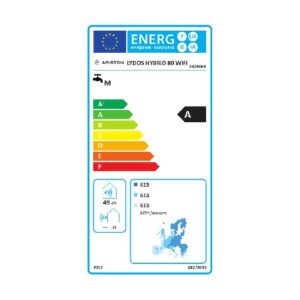 Ariston Lydos Hybrid Wifi 80 L Hőszivattyús vizmelegitő (3629064) Energia cimke
