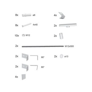 Ravak 10° Panelkit Behappy II Chrome