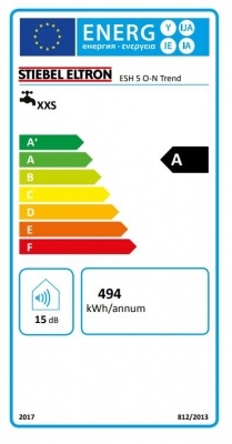Stiebel ESH 5 O-N Trend felsős átfolyós vizmelegitő 2Kw csapteleppel (201389) Energia cimke