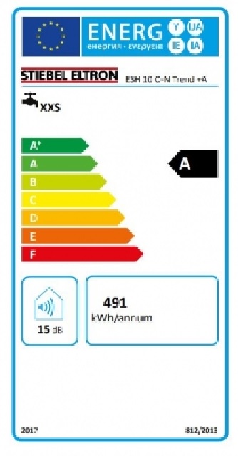 Stiebel ESH 10 O-N felsős átfolyós vizmelegitő 201395 energia cimke