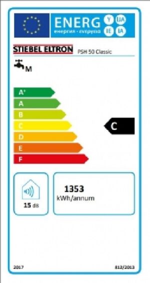 Stiebel Eltron PSH 50 classic villany bojler 235960 Energia cimke