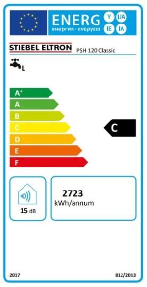 Stiebel Eltron PSH 120 classic vollany bojler 235963 Energia cimke