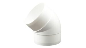 Vents Kerek cső 45° könyök fehér