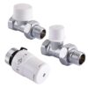 Arco 1/2" egyenes termosztatikus radiátorszelep szett (KCT02-Szett)
