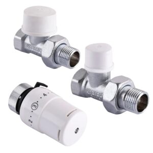 Arco 1/2" egyenes termosztatikus radiátorszelep szett (KCT02-Szett)
