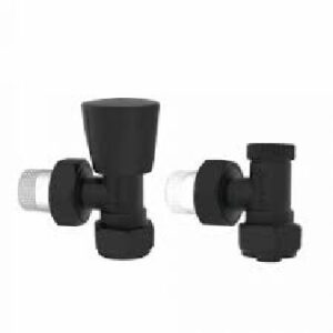 Arco Teide Plus 1/2"-16 Fekete radiátor szelep szett sarok szelep visszatero m24x1,5 (KCM21N)