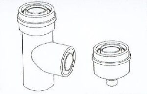 Almeva 80/125 Alu/Alu Ellenőrző T idom (ALUL08)