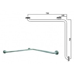 Akad Belső Sarok 90° kapaszkodó 700x700 mm szinterezett 7070