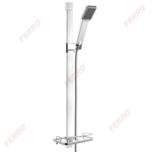 Ferro Quadro Zuhanyszett szappantartóval 1 funkciós (N110)