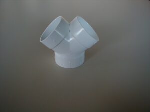 Központi porszivó dupla BB T ág idom 45° (PF218D)